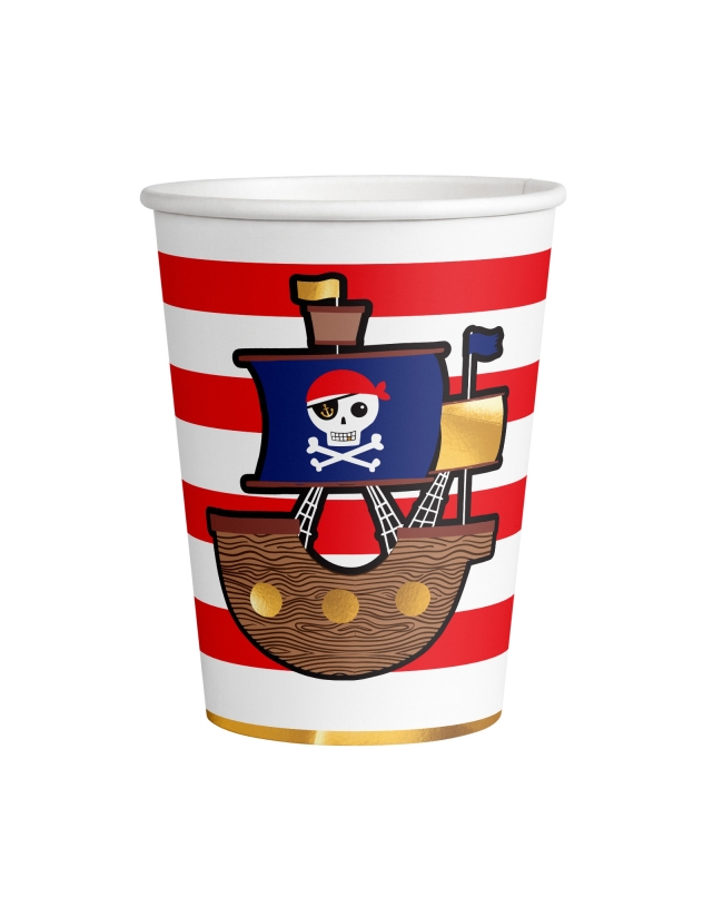 Vasos 250ml Mapa Pirata