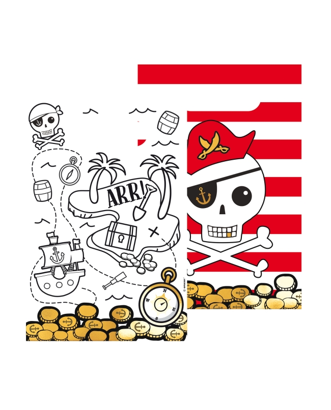 Bolsas Papel Mapa Piratas