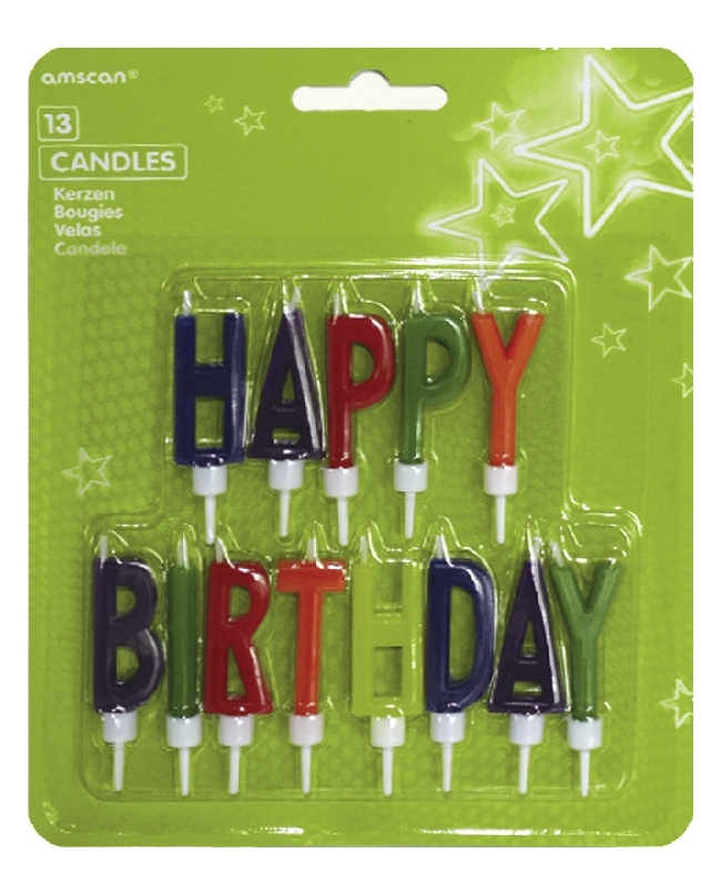 Velas Letras Happy Birthday 5,5cm