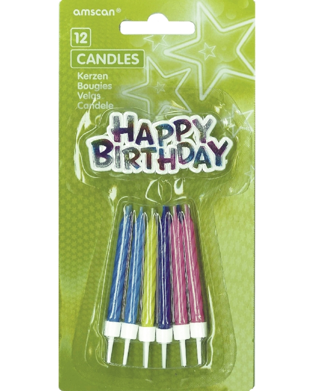 Velas Espiral Happy Birthday 6.3cm