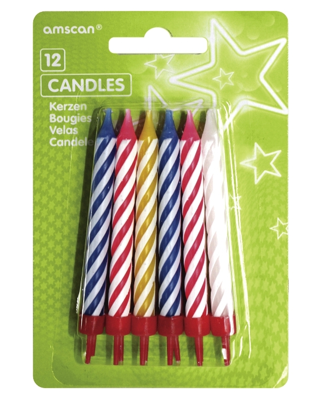 Velas Espiral Colores 8.3cm