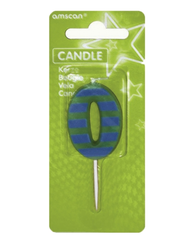 Vela Puntos Y Rayas Nº 0 7,6cm