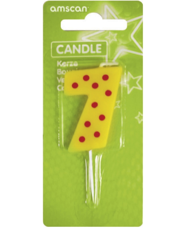 Vela Puntos Y Rayas Nº 7 7,6cm