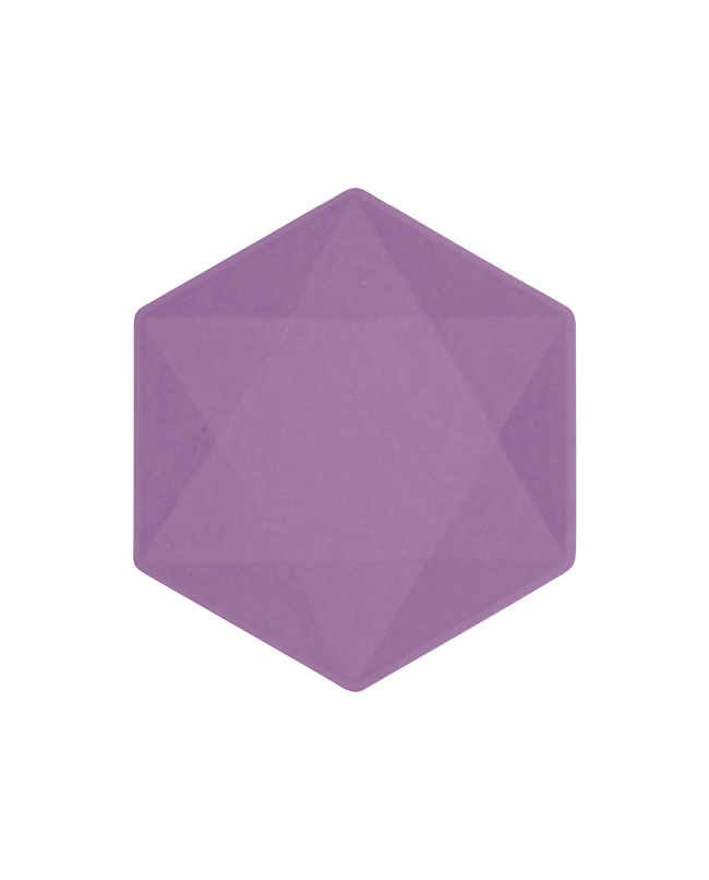 Platos Hexag. 20.8X18cm Vert Decor Morado Oscuro