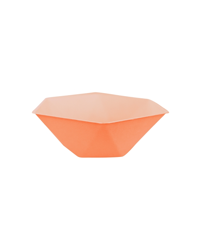 Bowls Hexag. 15.8X13.7cm Vert Decor Naranja Oscuro(12X6)