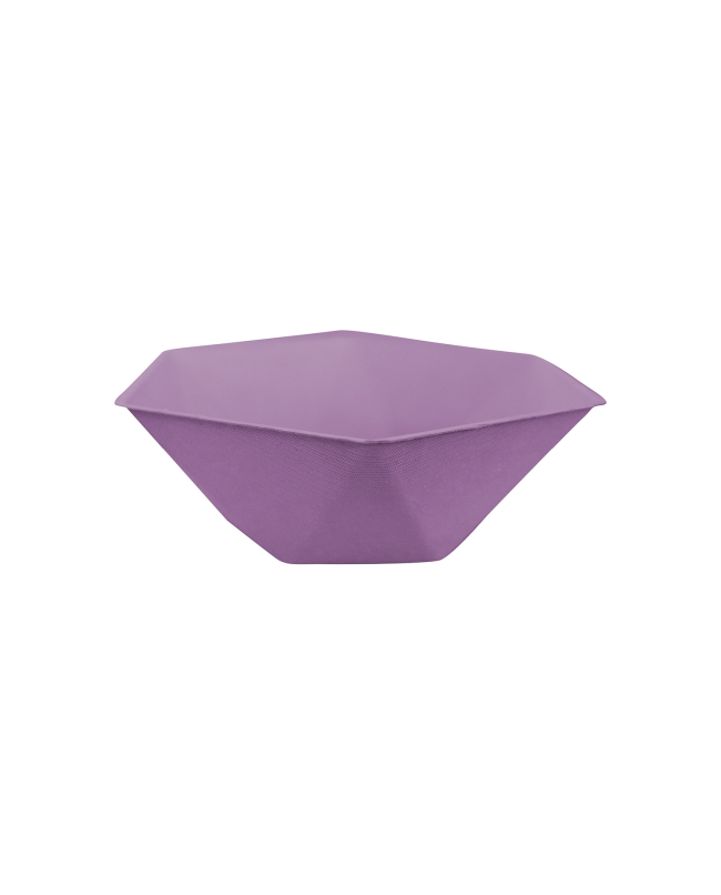 Bowls Hexag. 15.8X13.7cm Vert Decor Morado Oscuro(12X6)