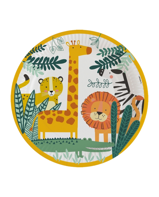 Platos 23cm Papel Jungla