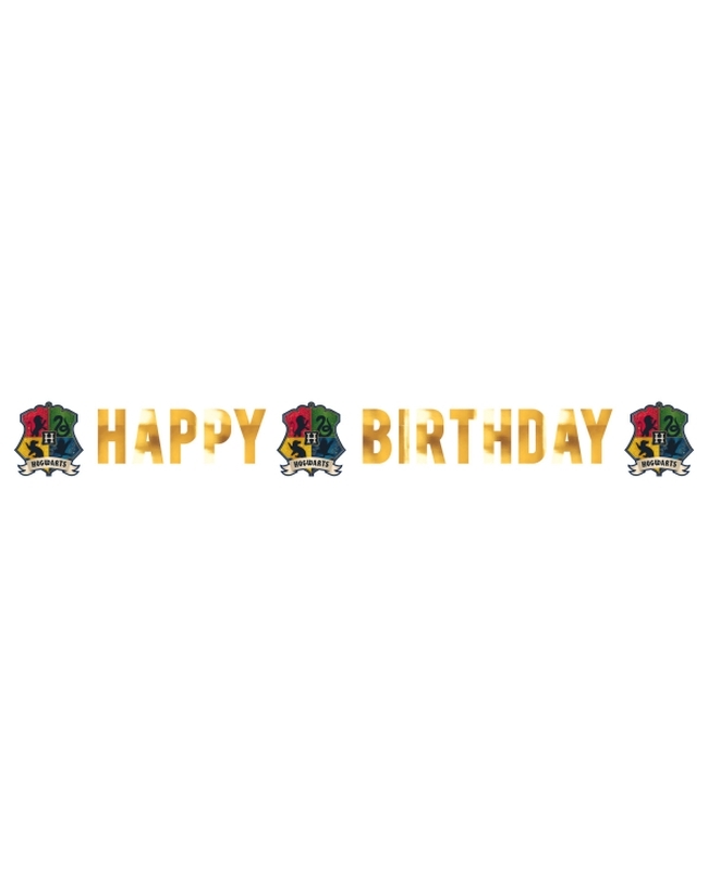Guirnalda Letras H.Bday Harry Potter Escudos 180X13cm