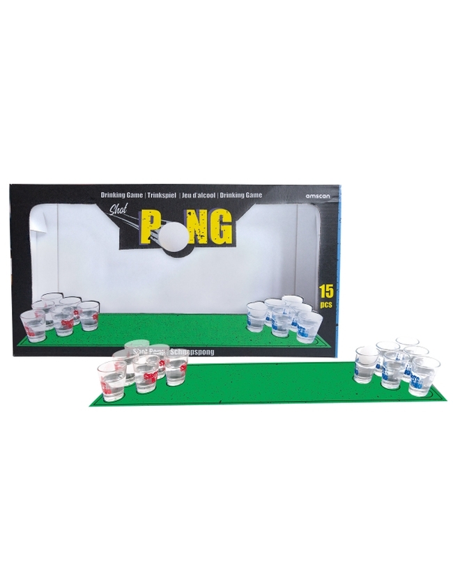 Juego Bebida Set Chupitos Con Tapete, 12 Vasos Y 2Pelotas Plast.