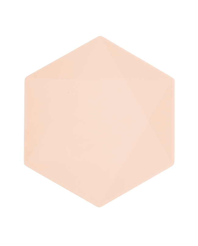 Platos Hexag. 26X22.6cm Vert Decor Albaricoque