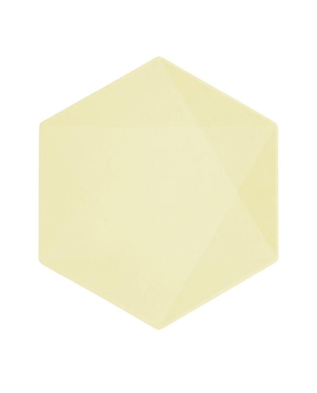 Platos Hexag. 26X22.6cm Vert Decor Amarillo
