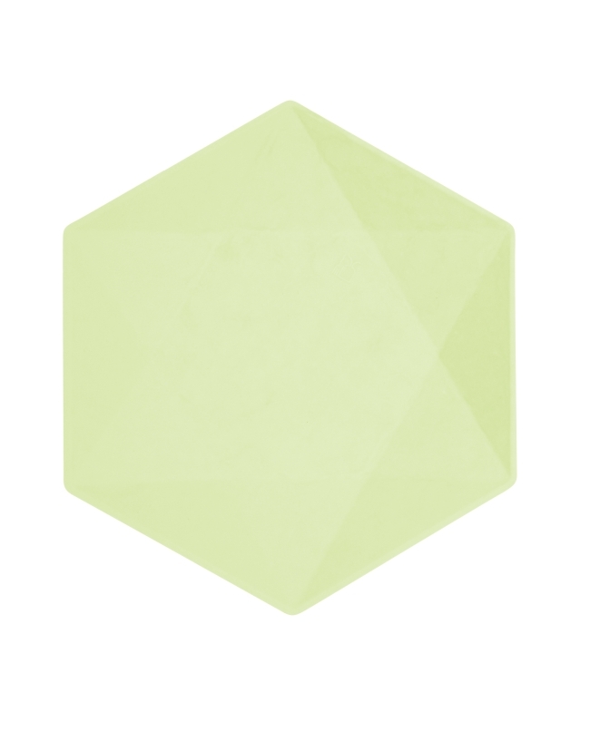 Platos Hexag. 26X22.6cm Vert Decor Verde