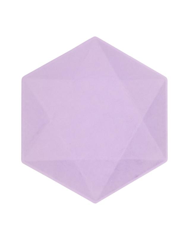 Platos Hexag. 26X22.6cm Vert Decor Morado