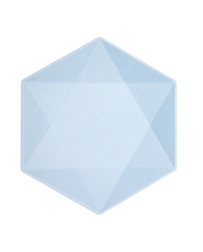 Platos Hexag. 26X22.6cm Vert Decor Azul