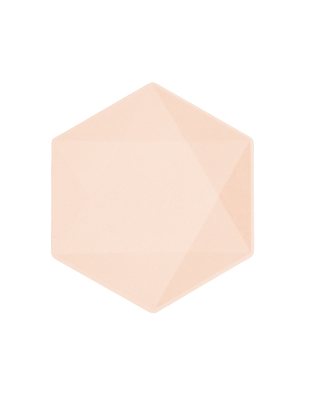 Platos Hexag. 20.8X18cm Vert Decor Albaricoque