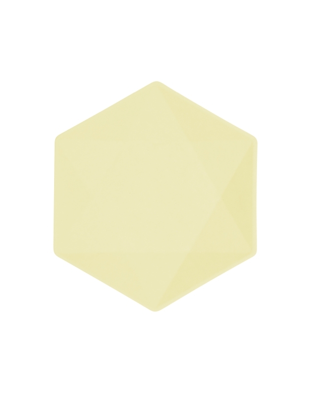 Platos Hexag. 20.8X18cm Vert Decor Amarillo