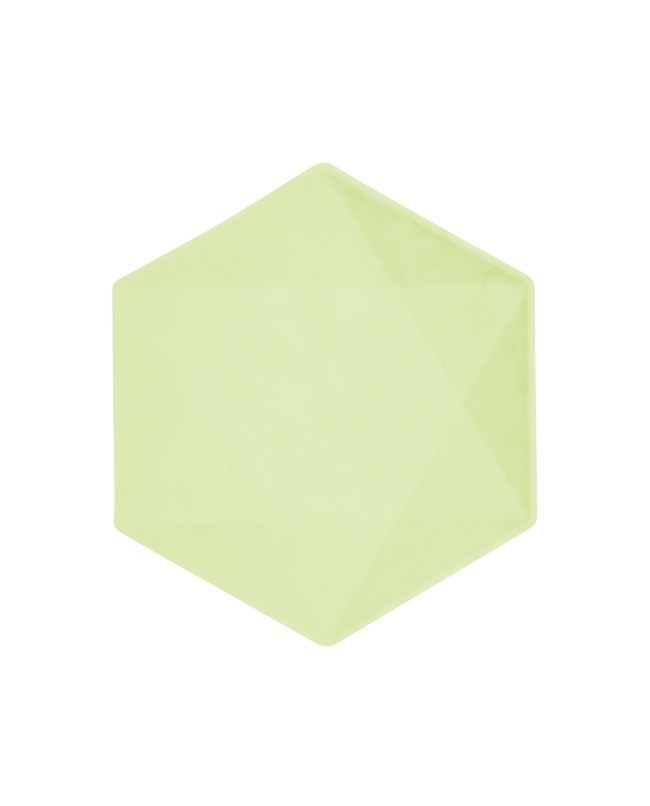 Platos Hexag. 20.8X18cm Vert Decor Verde