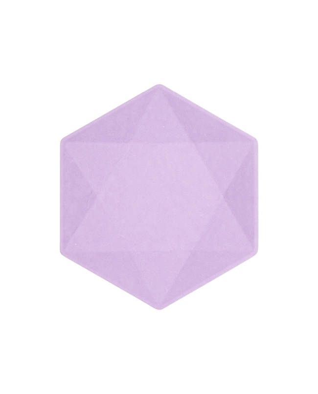 Platos Hexag. 20.8X18cm Vert Decor Morado