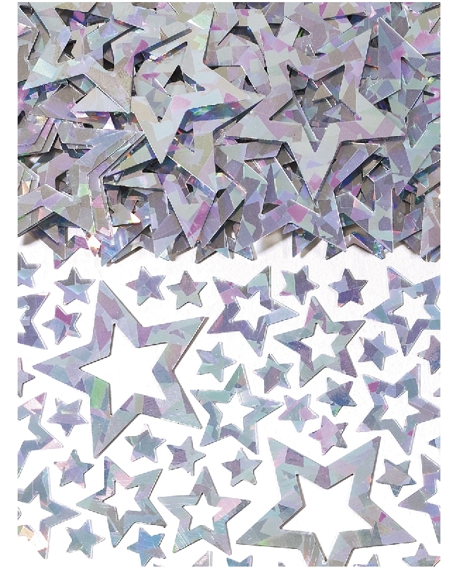 Confeti Estrellas Plata Brillante 14gr