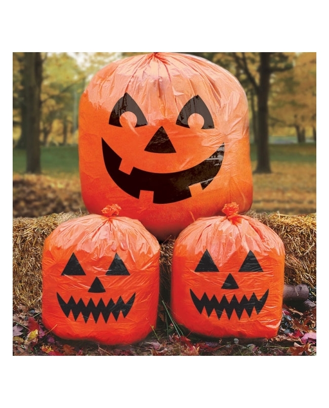 Deco Bolsas Plastico Calabaza 91X122cm / 61X76cm(12X3)