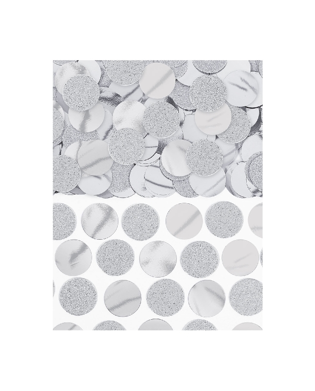 Confeti Circulos Plata Foil 63G