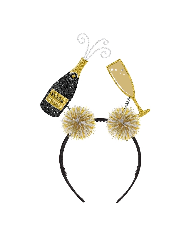 Diadema Botellas Y Copa Brillantes
