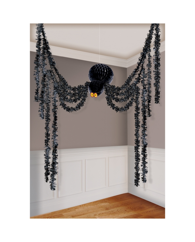 Deco Colgante Arañas Nido Abeja 360cm