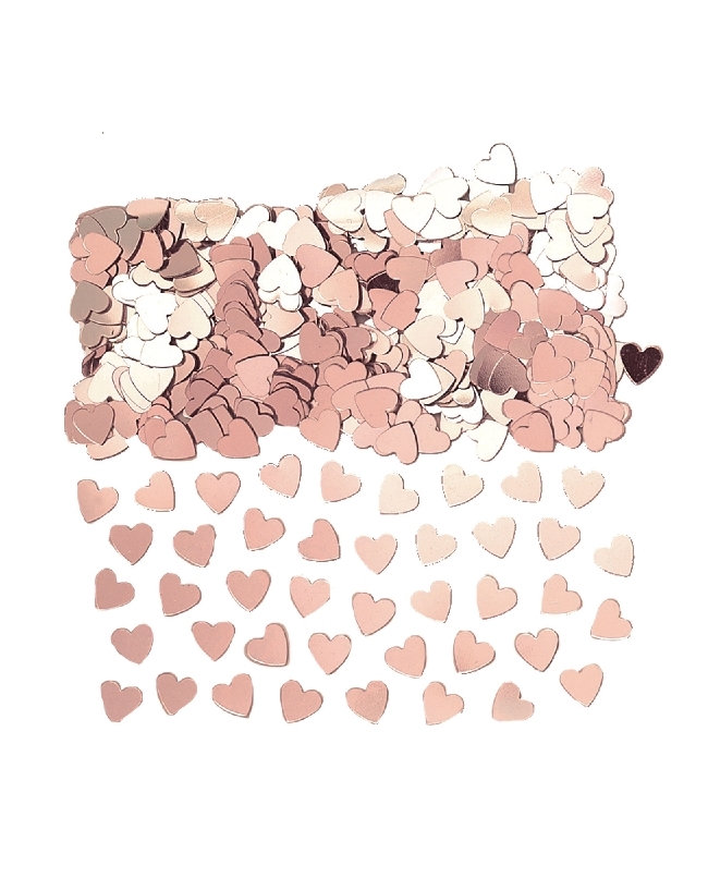 Confeti Corazones Rosa Oro 14G