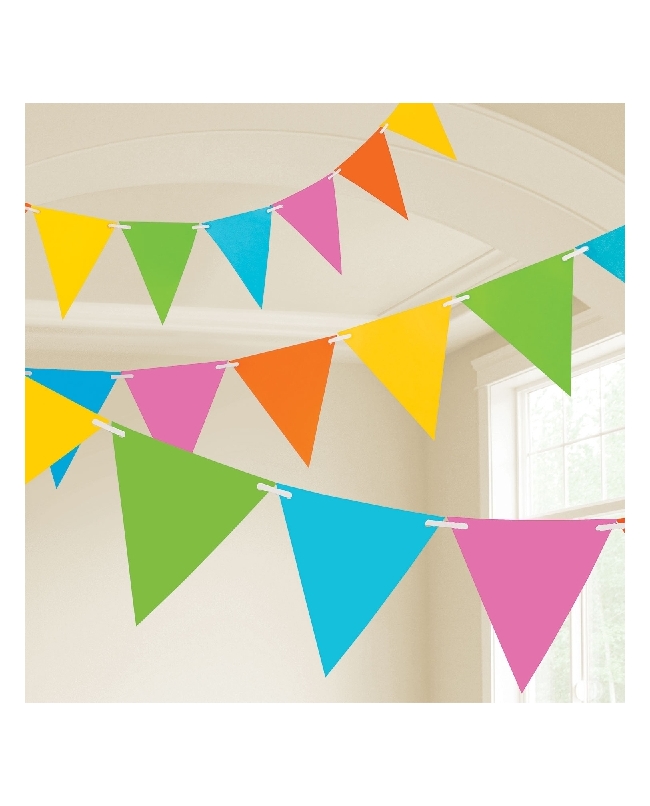 Banderin Multicolor 1000X32cm Plastico