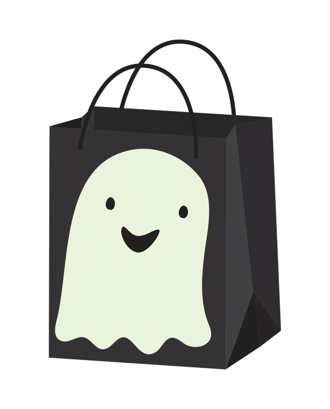 Bolsa Papel Fantasma Amigos Halloween