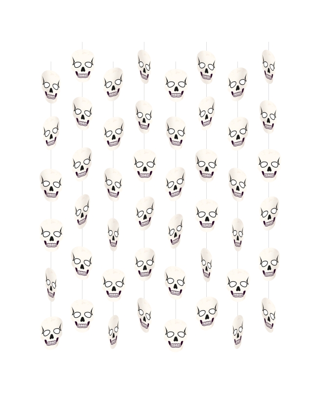 Deco Colg. Tira Calaveras 130cm Papel