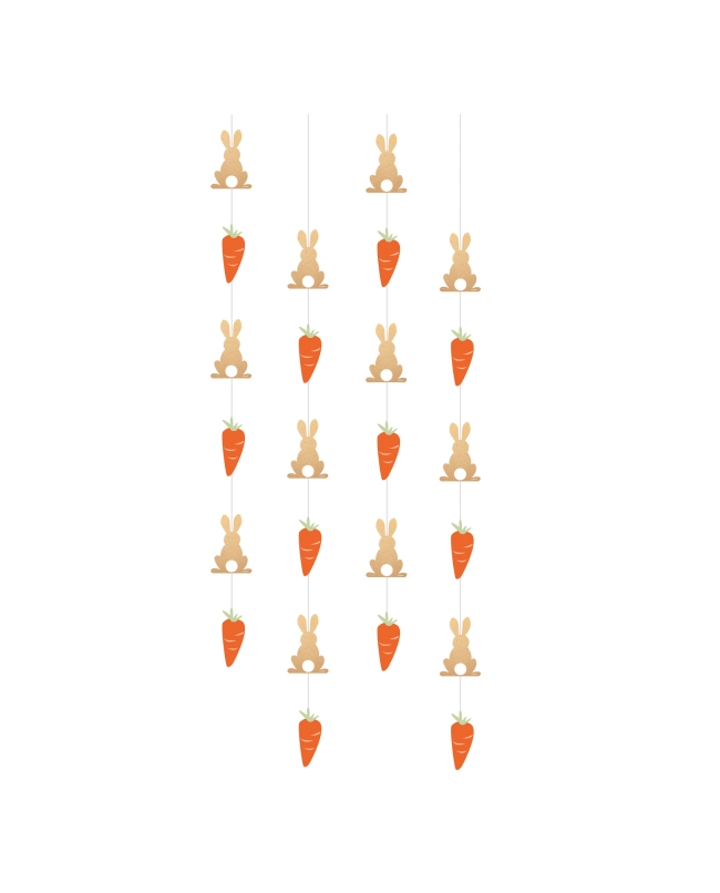 Deco Colg. Tira Conejos Pascua 130M Papel