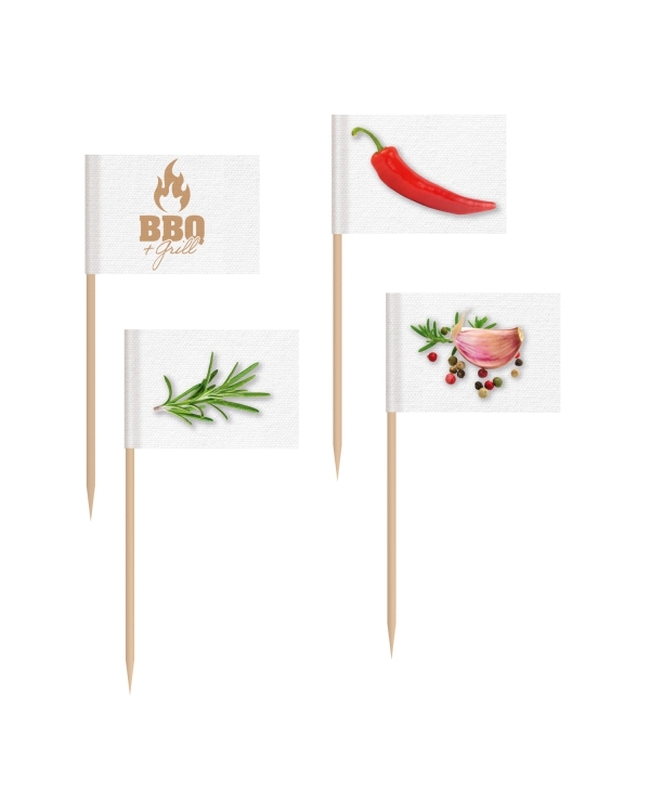 Picks Banderas Bbq & grill Madera/Papel