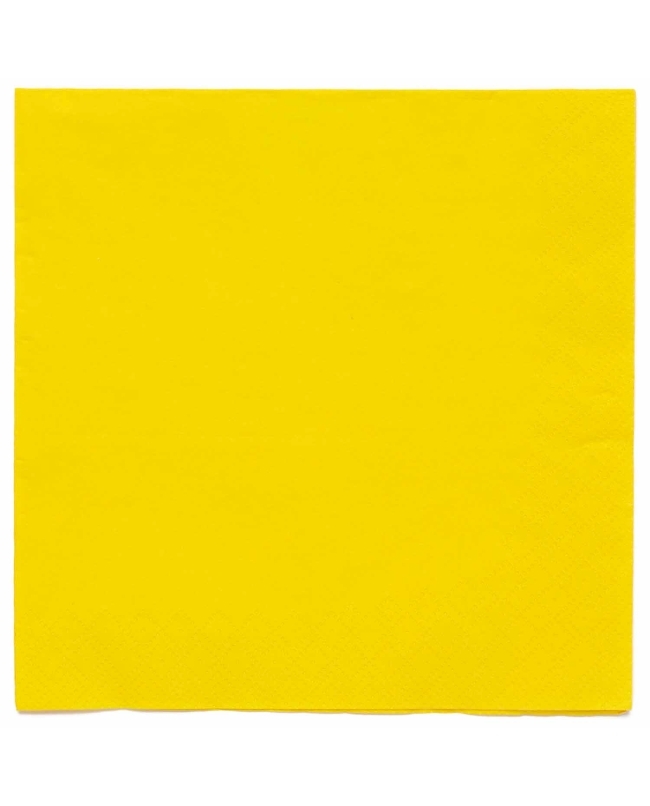 Servilletas 33X33cm Amarillo Flor