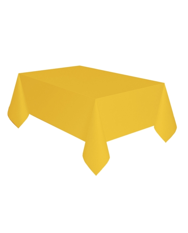 Mantel Papel 137X274cm Amarillo Flor