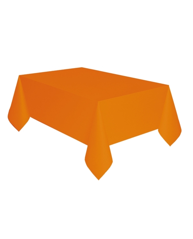 Mantel Plastico 137X274cm Naranja Calabaza