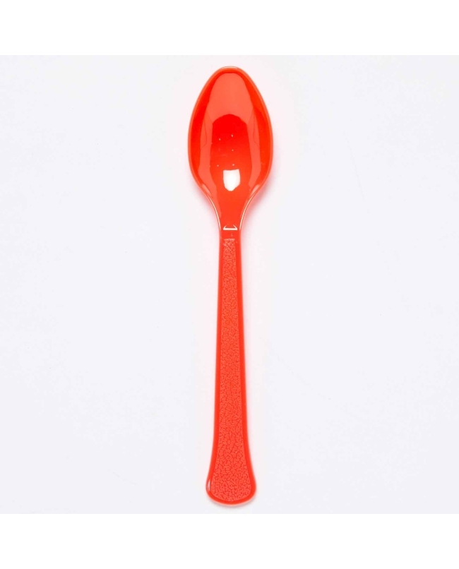 Cucharas Plastc. Rojo Fiesta 17cm