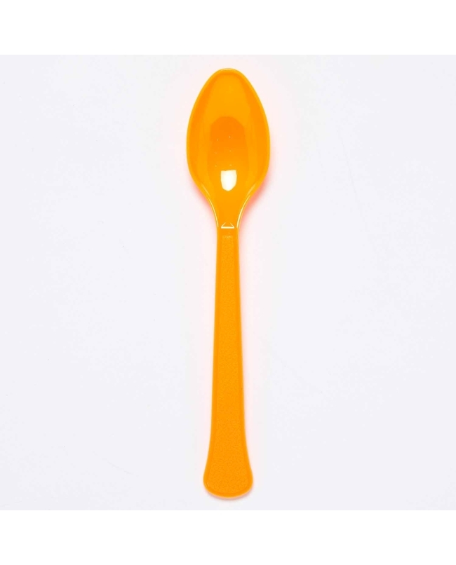Cucharas Plastc. Naranja Calabaza 17cm