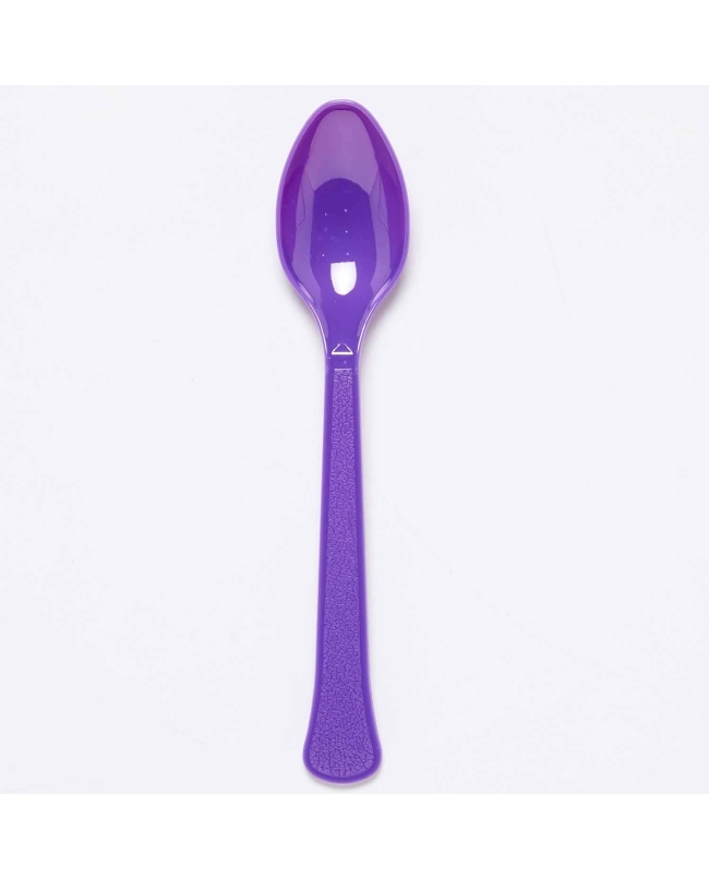 Cucharas Plastc. Violeta Uva 17cm