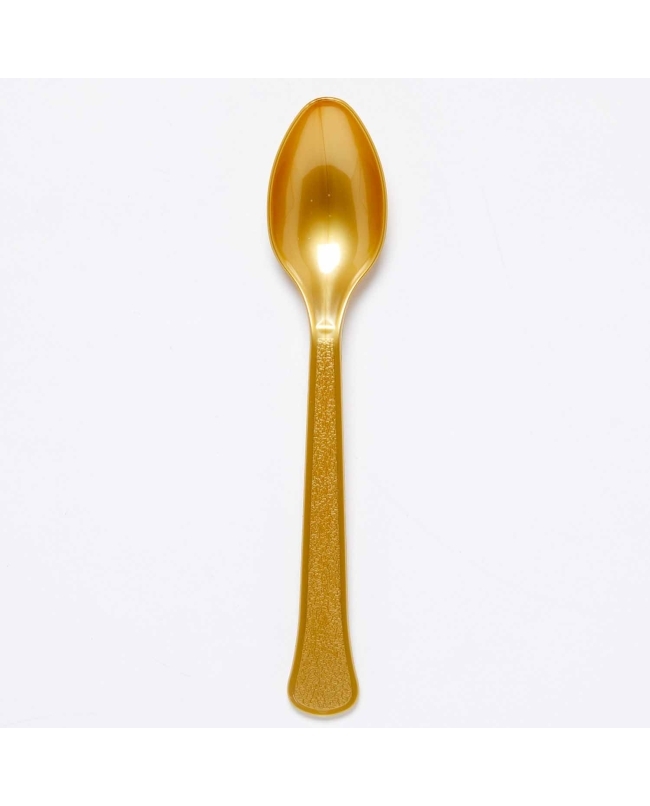 Cucharas Plastc. Oro Crema 17cm
