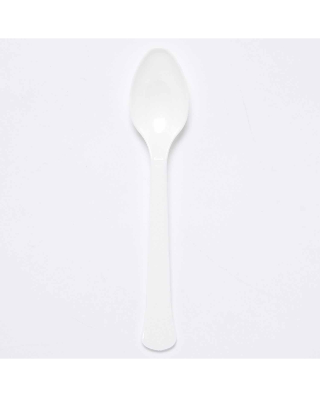 Cucharas Plastc. Blanco Coco 17cm