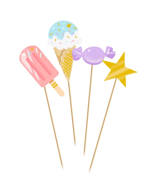 Deco Tarta Picks Pastel Loco