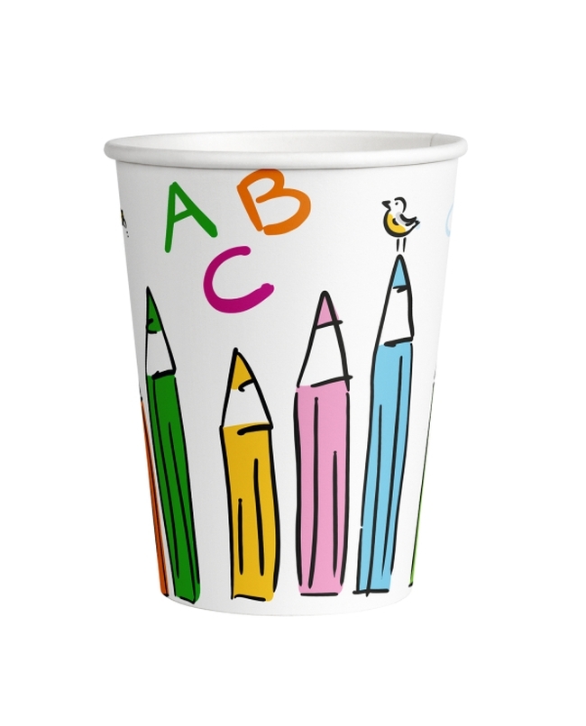 Vasos 250ml Vuelta Al Cole