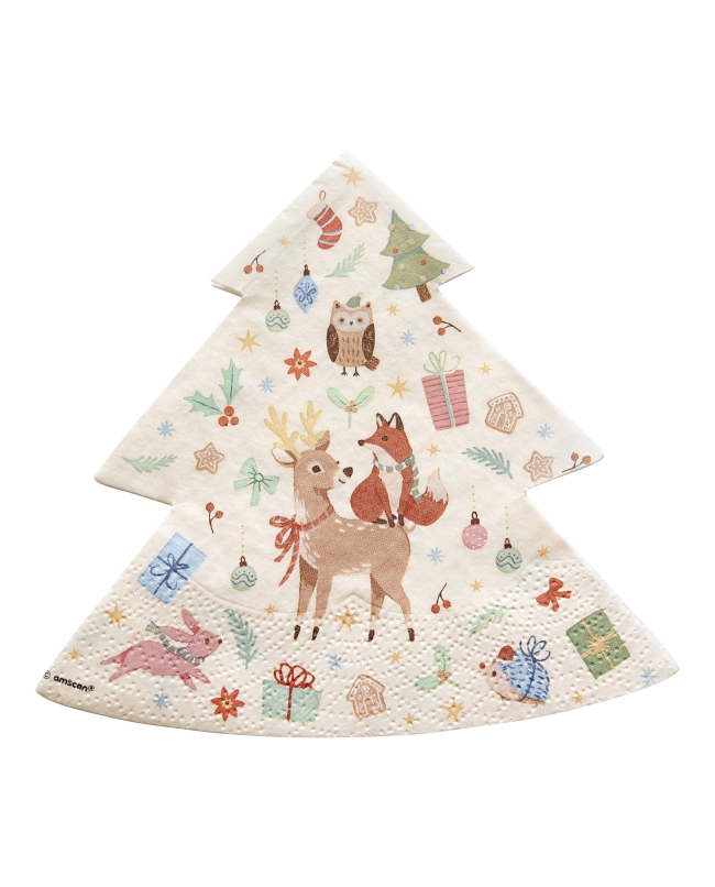 Servilletas 33X33 Forma Bosque Xmas