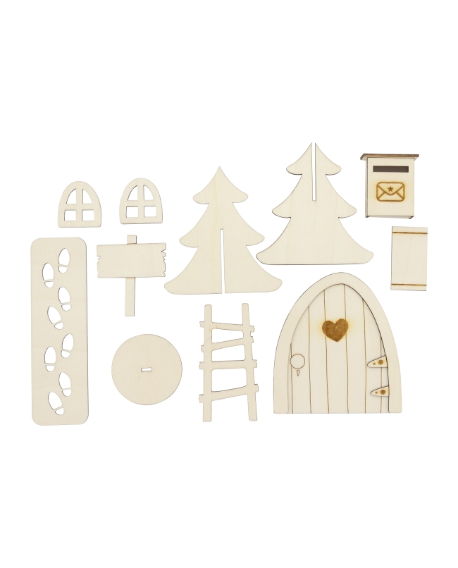 Set Puertas Elfo Bosque Xmas Madera