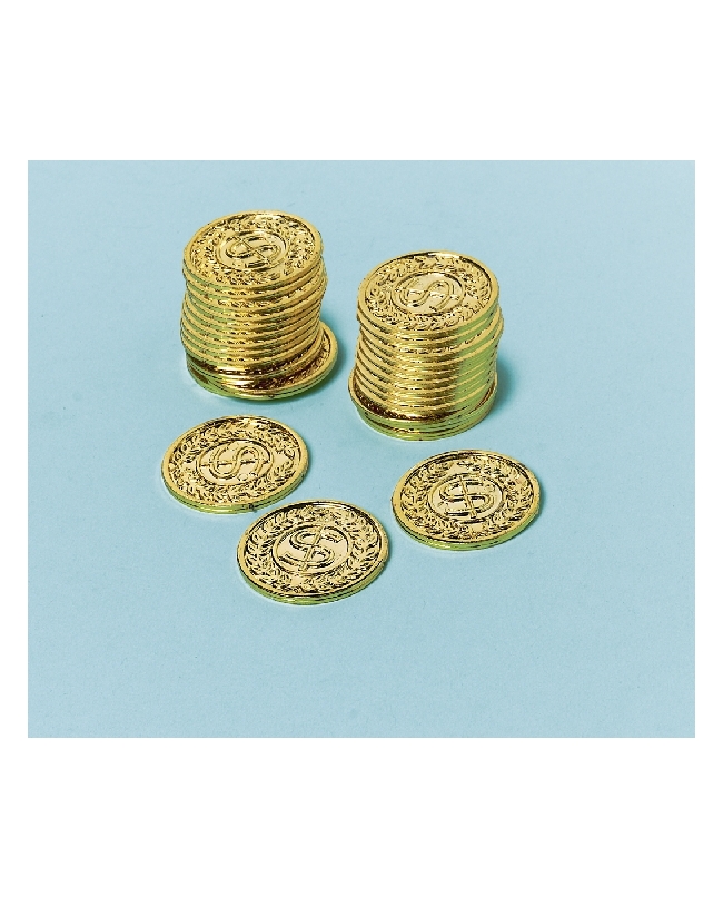 Juguete Monedas Oro Plastico 3,4cm