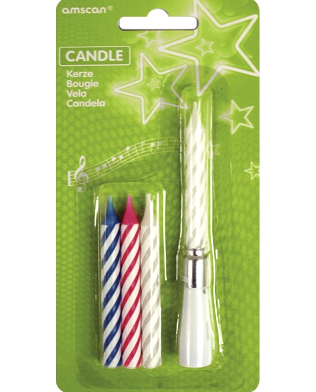 Vela Musical Espiral 12cm