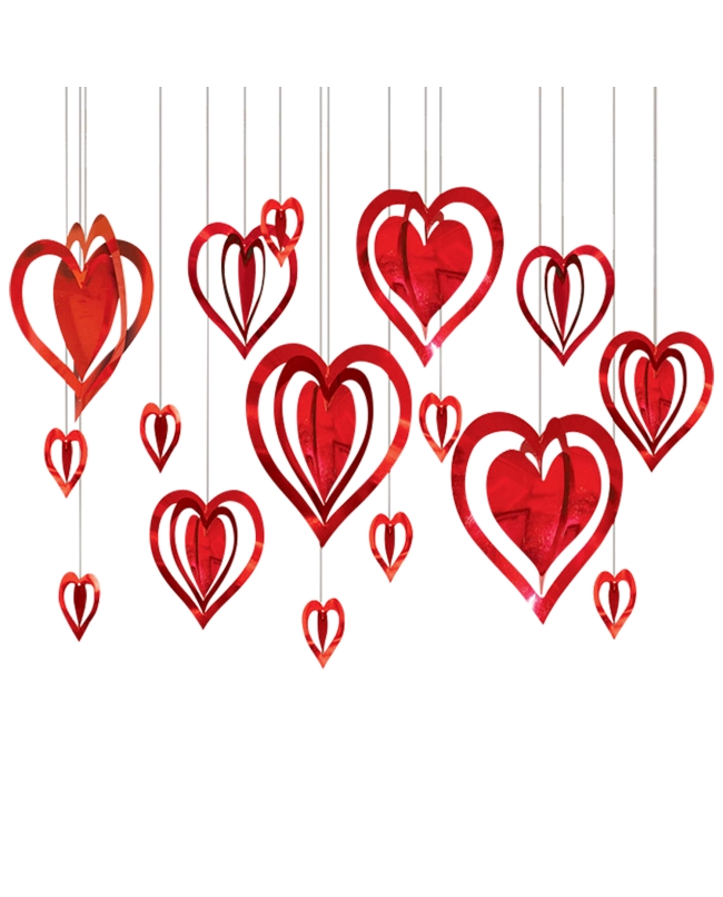 Decor. Kit Foil 3D Corazones 9,5-30,4cm