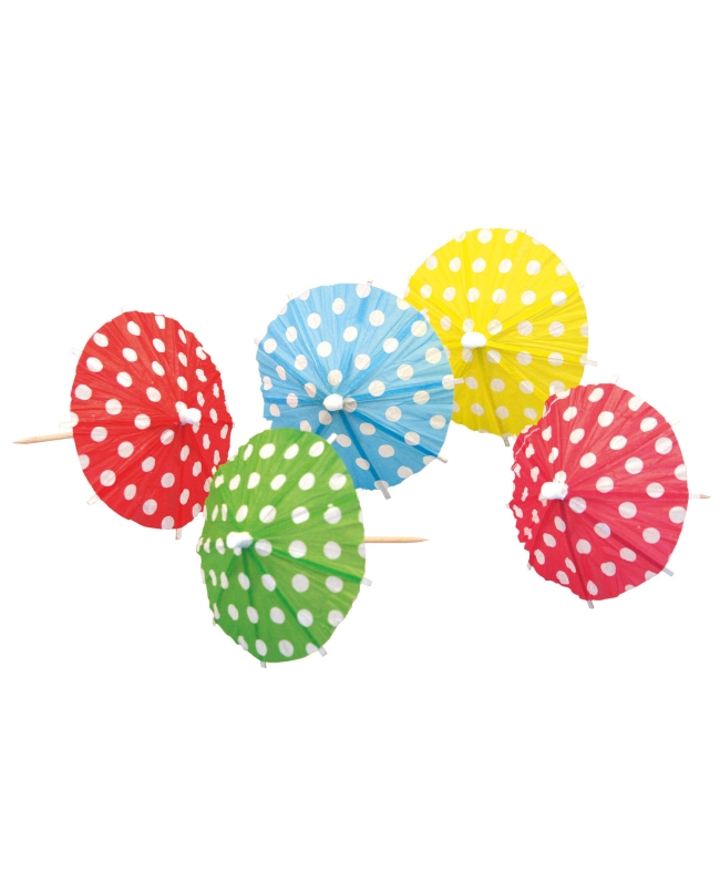 Pick Sombrilla Puntos 10cm Madera