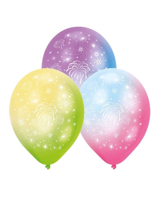 Globos Latex 27,5cm Led Fuegos Artificiales